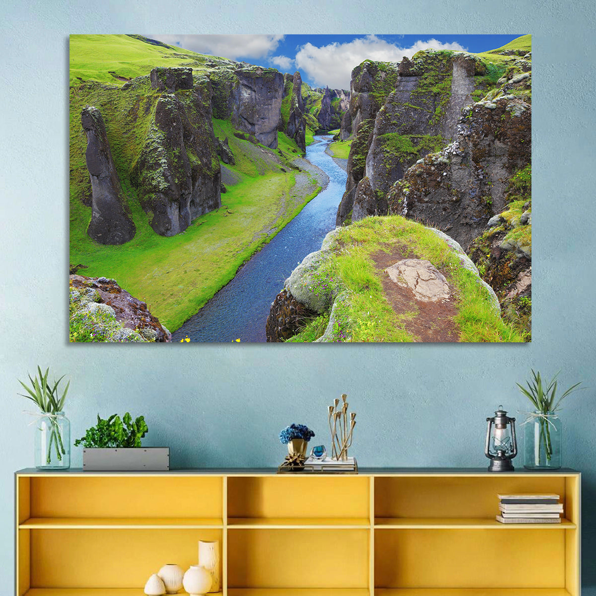 Neverland Cliffs, Fjaðrárgljúfur Canyon Wall Art
