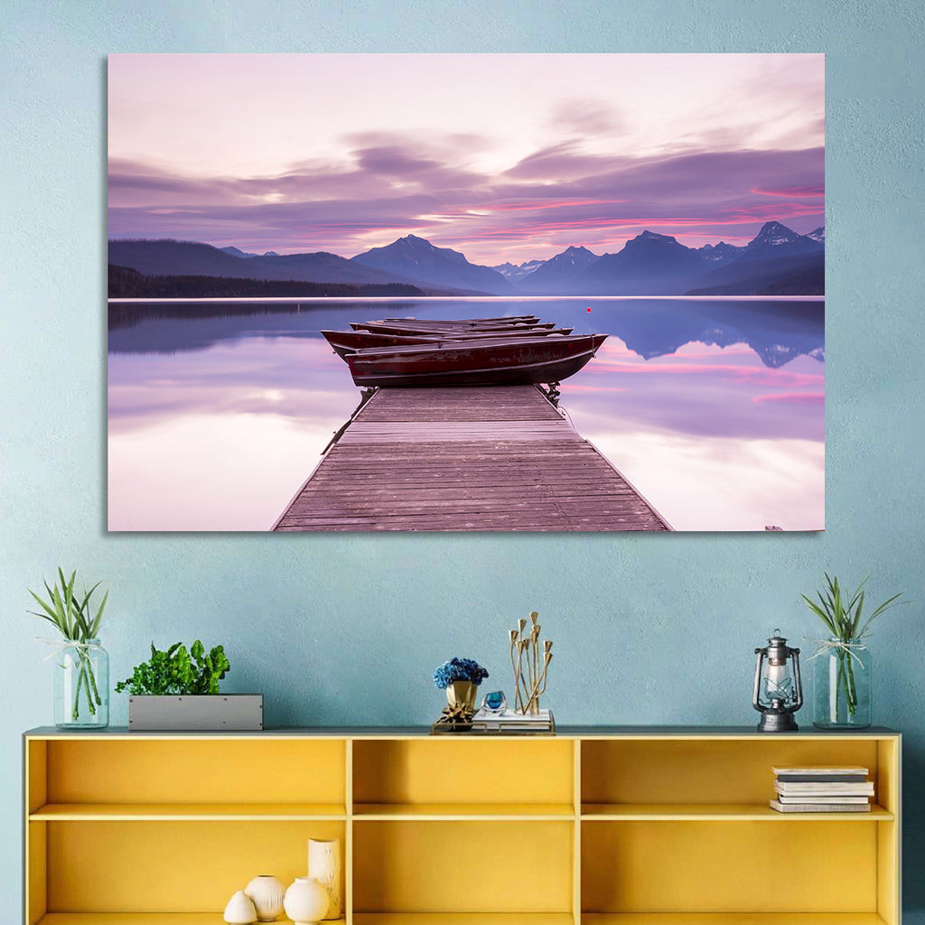 Lake Mcdonald Sunset Dock Wall Art