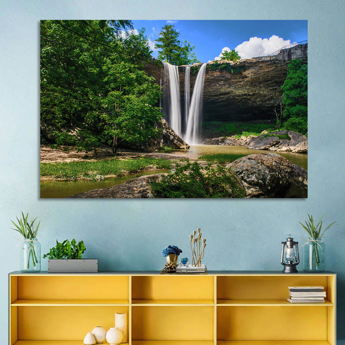 Noccalula Falls Waterfall in Daylight Wall Art