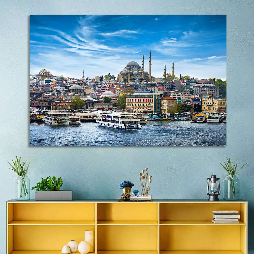 Süleymaniye Mosque Over Golden Horn Wall Art