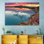Lake Balkhash Sunset Reflection Wall Art