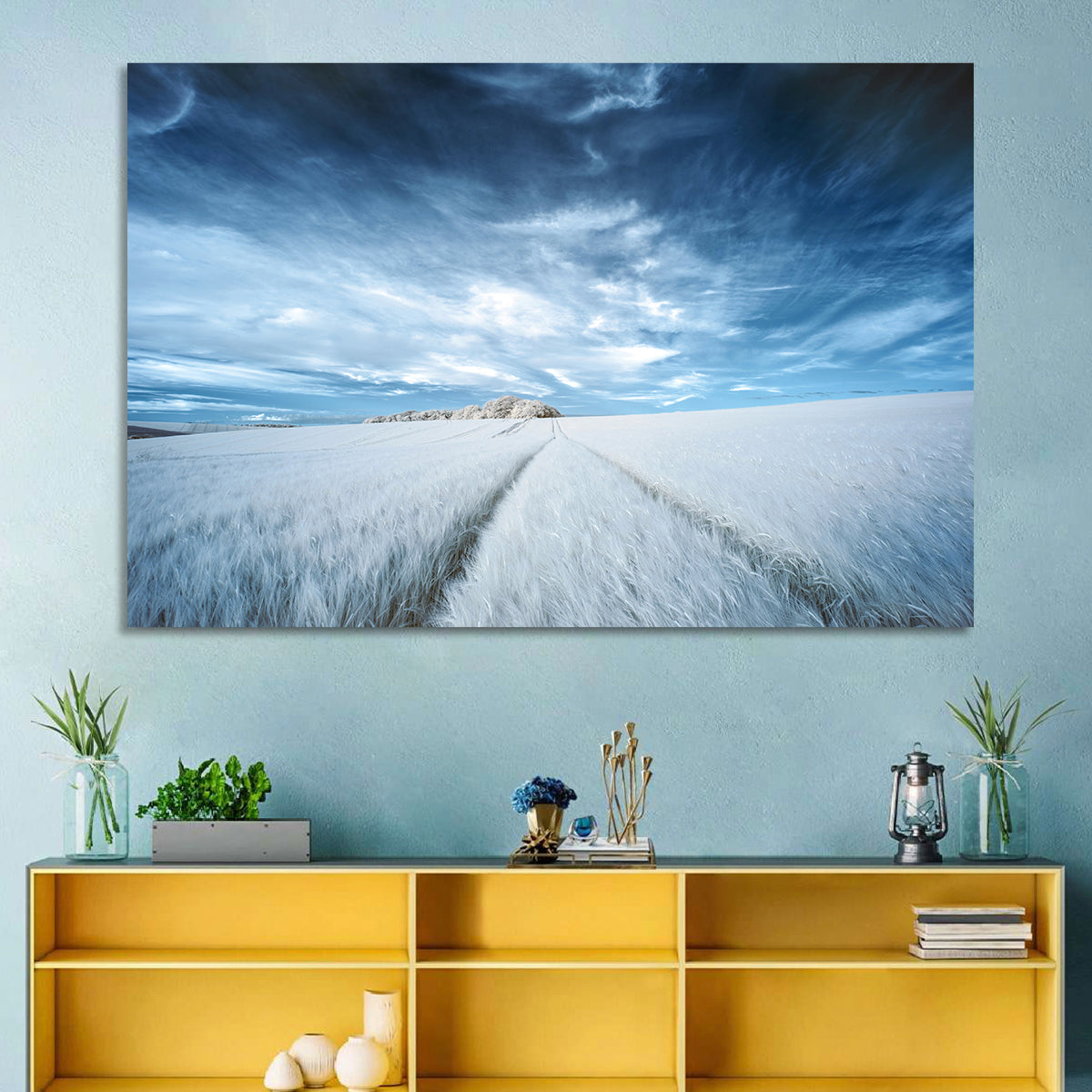 Surreal Infrared Grain Field Wall Art