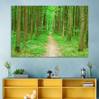 Green Forest Pathway Wall Art