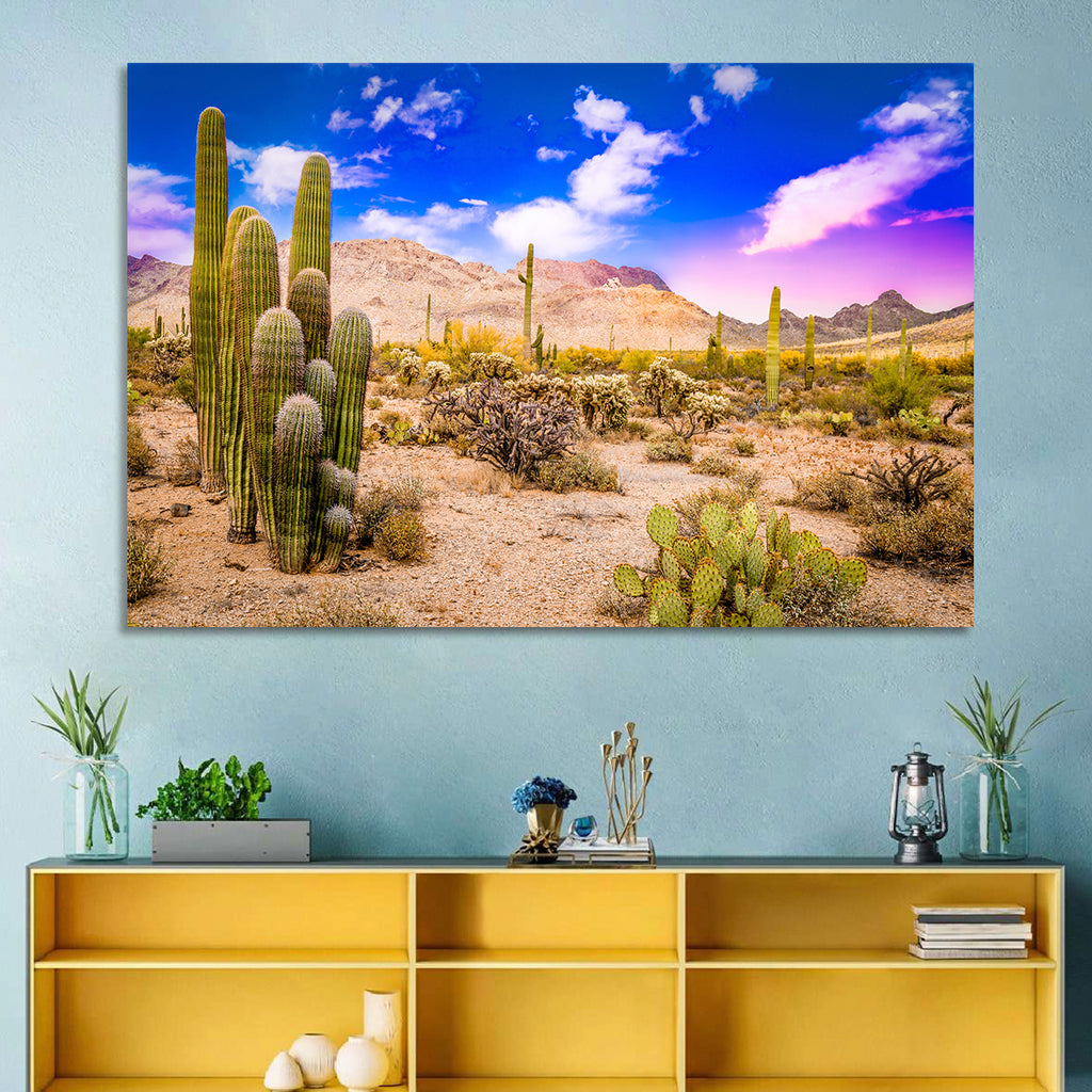Arizona Saguaro Sunset Wall Art