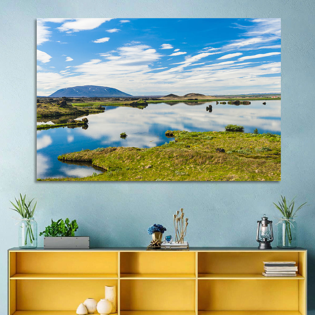 Lake Myvatn Reflection Wall Art