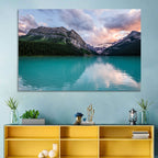 Turquoise Sunset at Lake Louise Wall Art