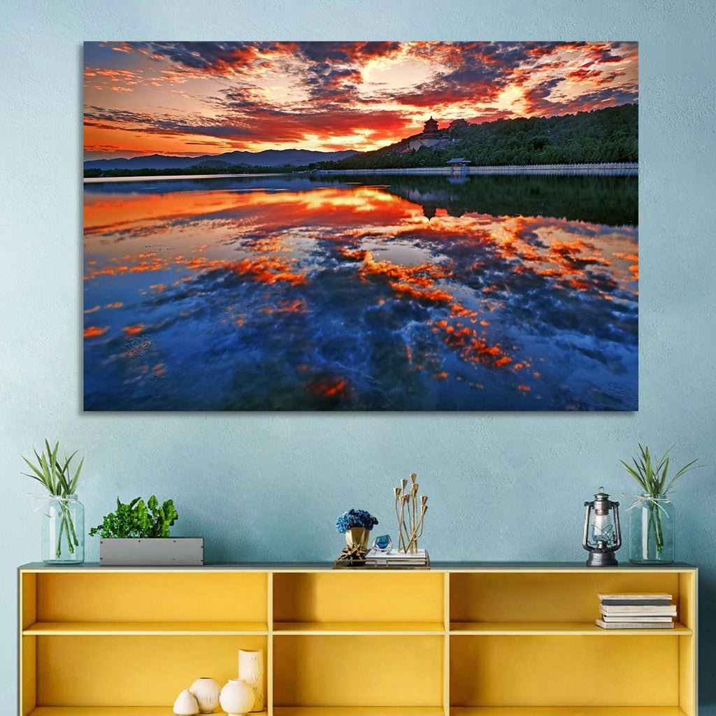 Kunming Lake Sunset, Summer Palace Wall Art