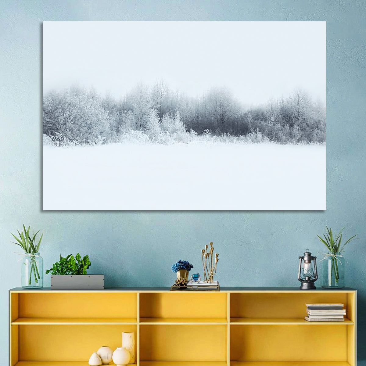 Frosted Winter Forest Wall Art