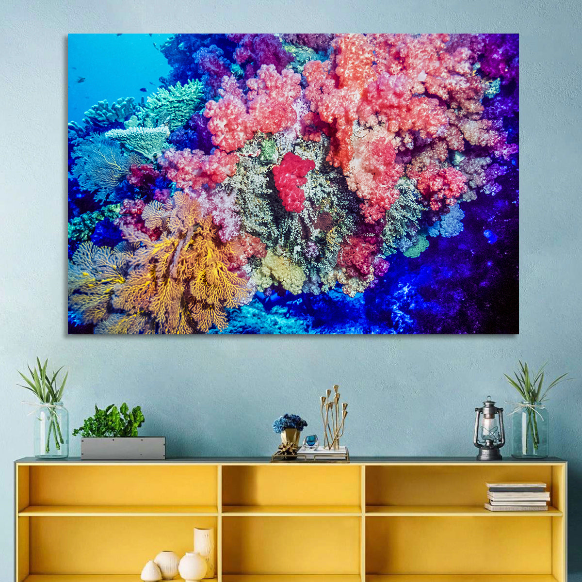 Vibrant Coral Reef Wall Art