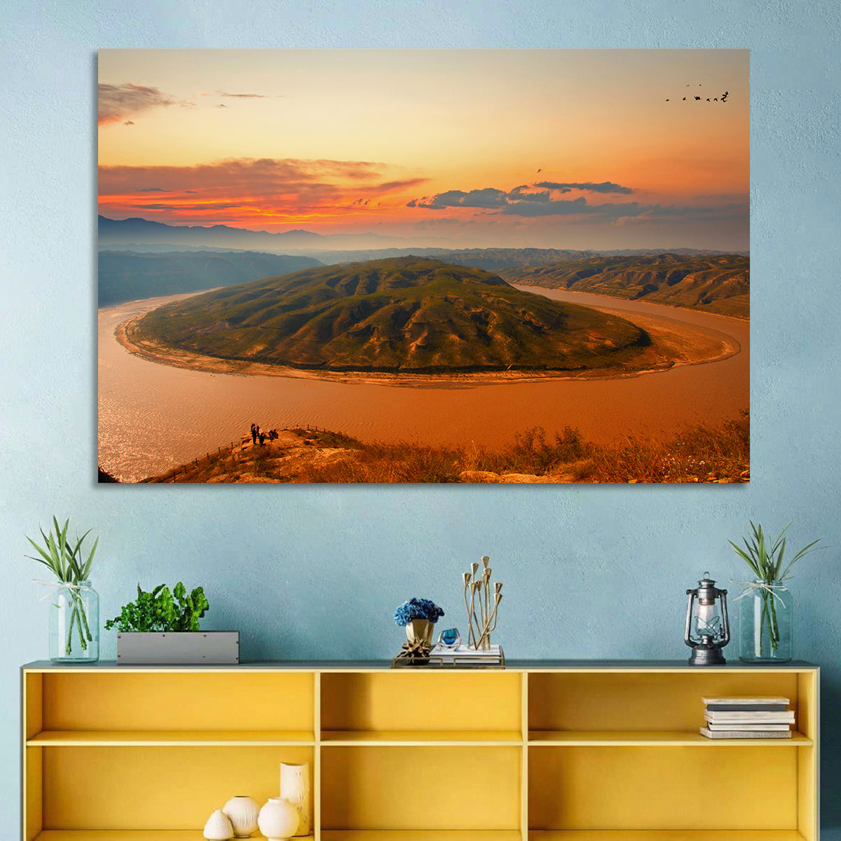 Yellow River Qianshan Bend Wall Art