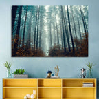 Misty Pine Forest Wall Art