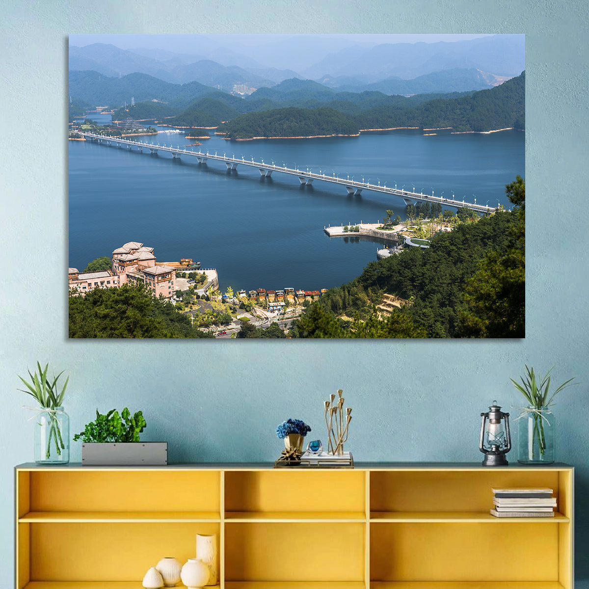 Qiandao Lake Bridge View Wall Art