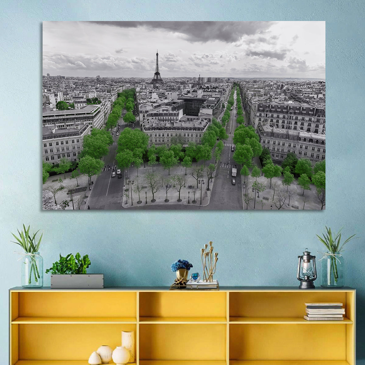 Champs Elysees, Paris Wall Art in a room, landscape
