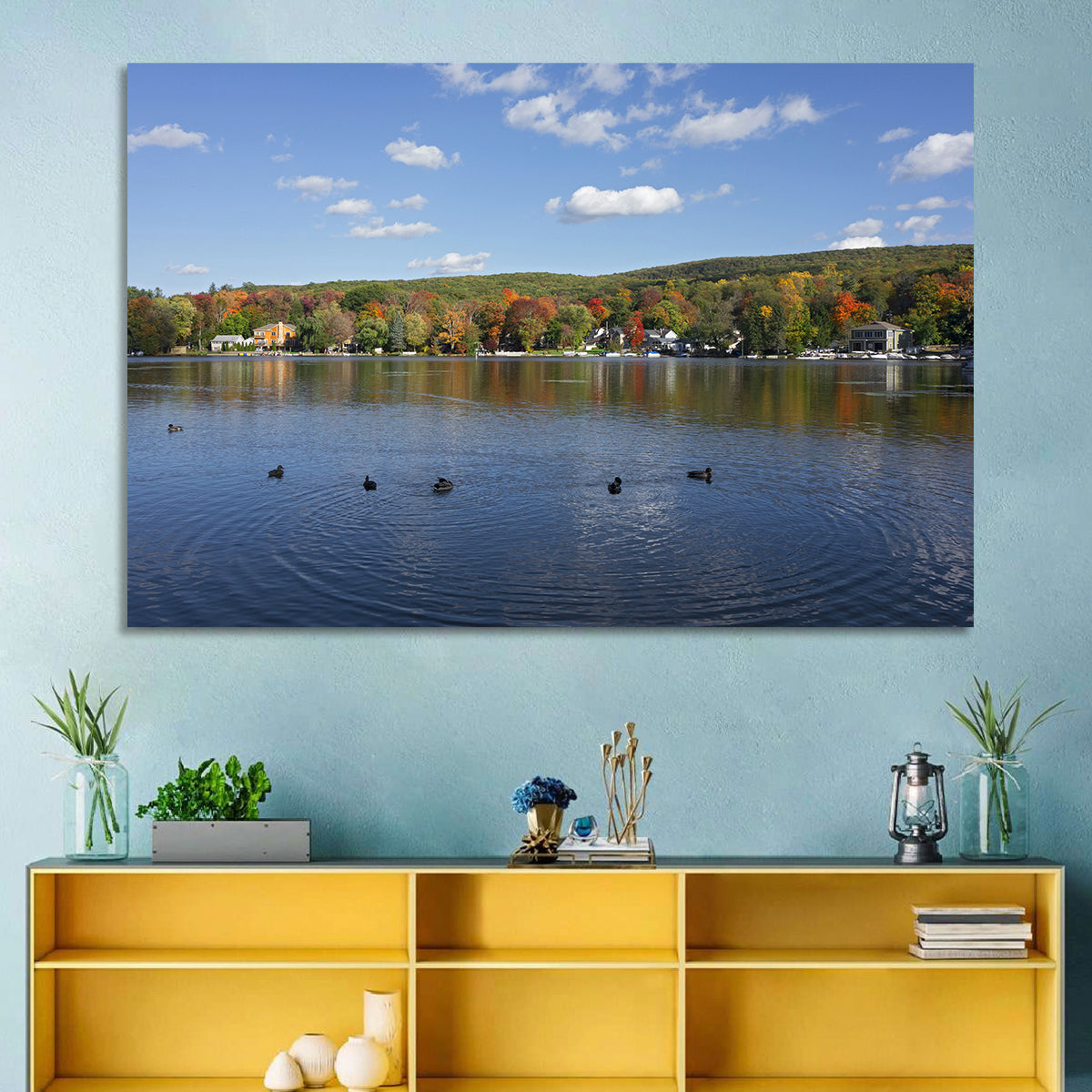Greenwood Lake Autumn Landscape Wall Art