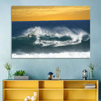 Windsurfer at Golden Wave Wall Art