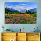 Juneau Meadow with Mendenhall Glacier Wall Art