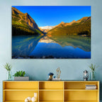 Lake Louise Canoe Reflection Wall Art