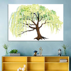 Weeping Willow Watercolor Sketch Wall Art