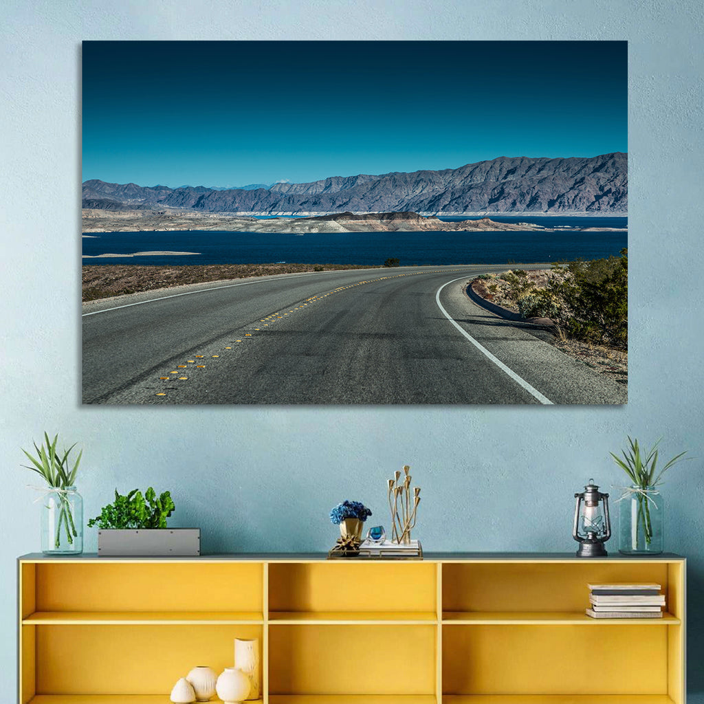 Lake Mead Curved Road Wall Art