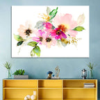 Delicate Pink Floral Watercolor Wall Art