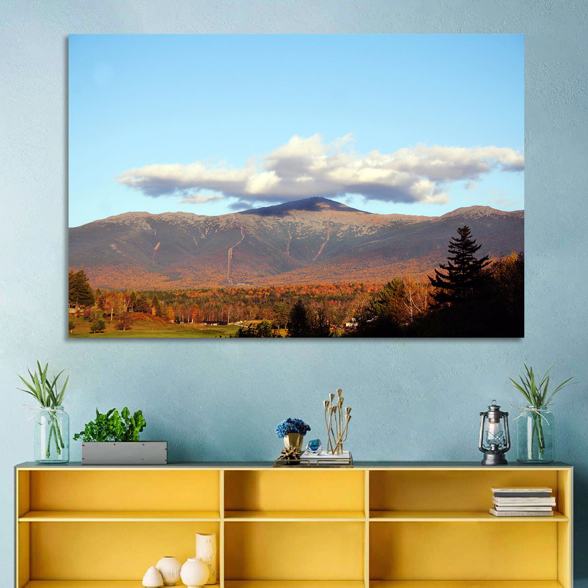 Mount Washington Wall Art in a room, landscape