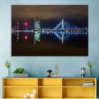 Vanšu Bridge Night Skyline Wall Art