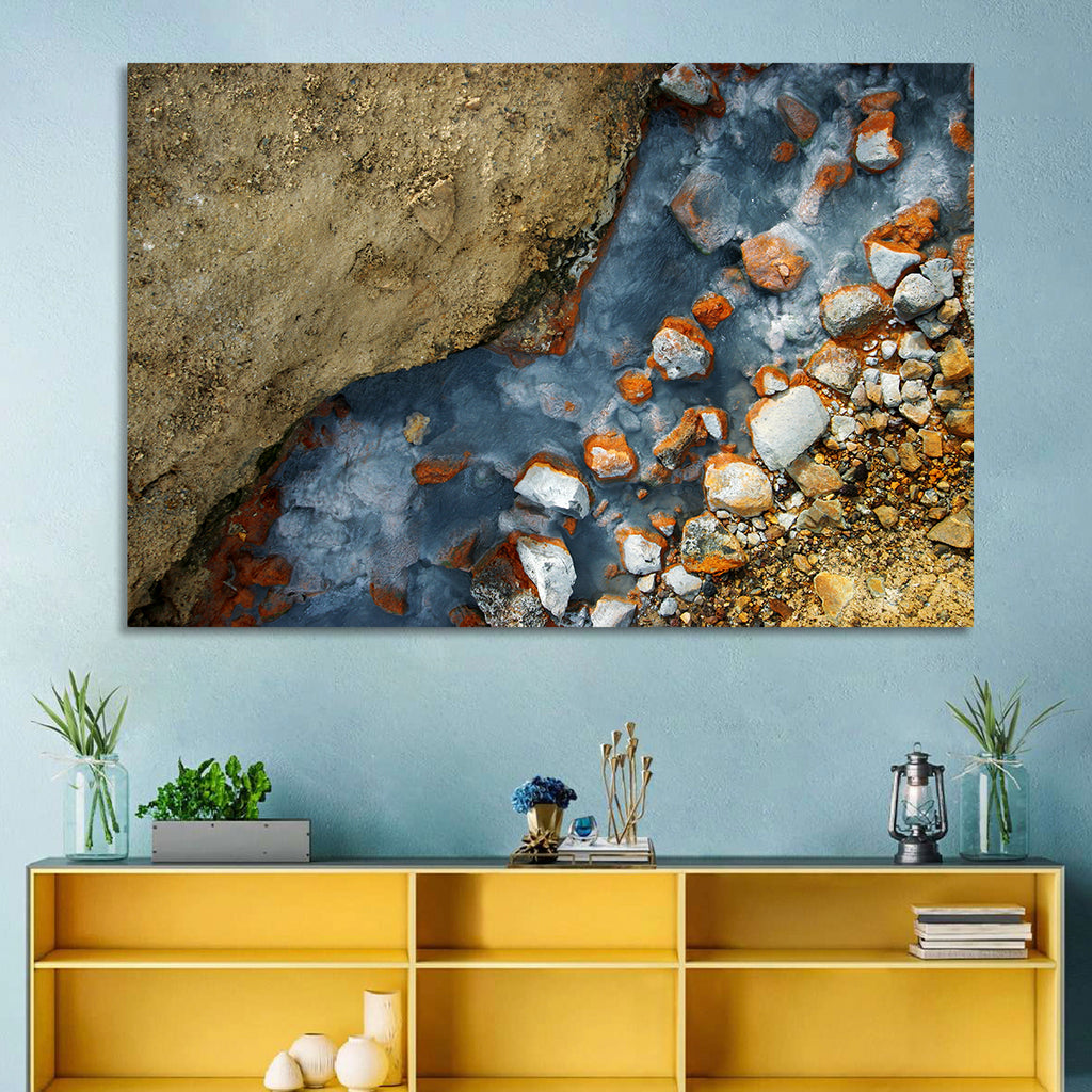 Milky Blue Geothermal Creek Wall Art
