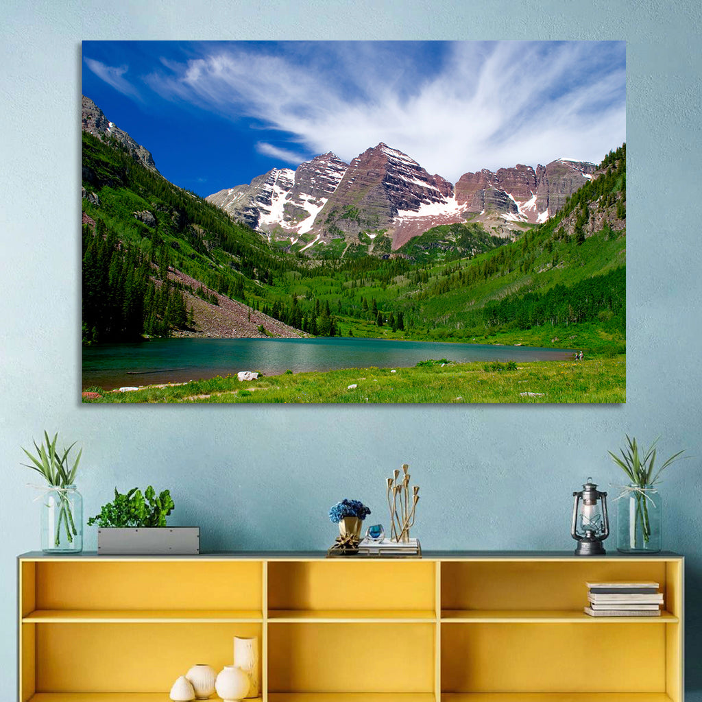 Maroon Bells Reflections at Maroon Lake Wall Art