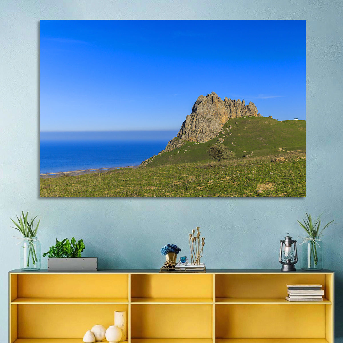 Beshbarmak Mountain Wall Art in a room, landscape