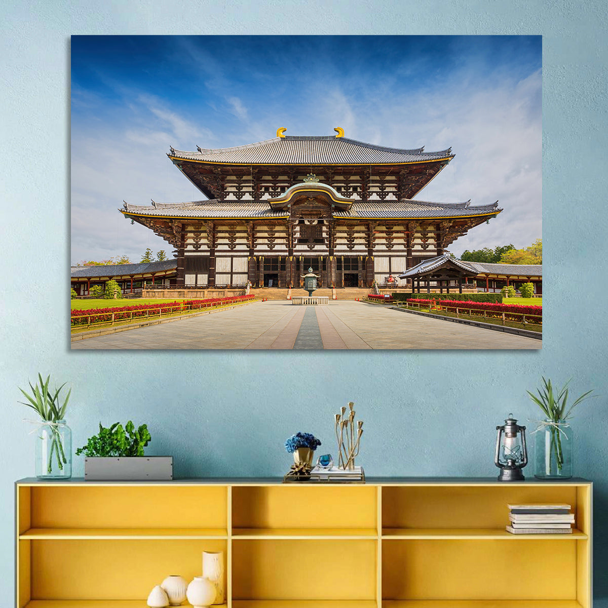 Todai-ji Temple Great Buddha Hall Wall Art in a room, landscape