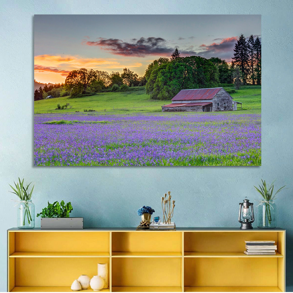 Willamette Valley Barn at Sunset Wall Art