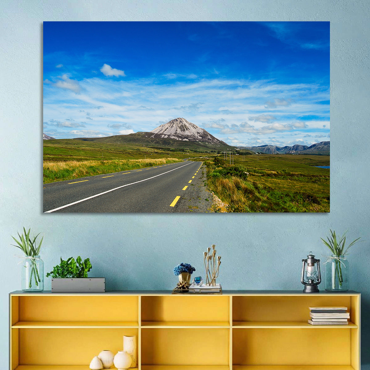 Mount Errigal Road Wall Art in a room, landscape