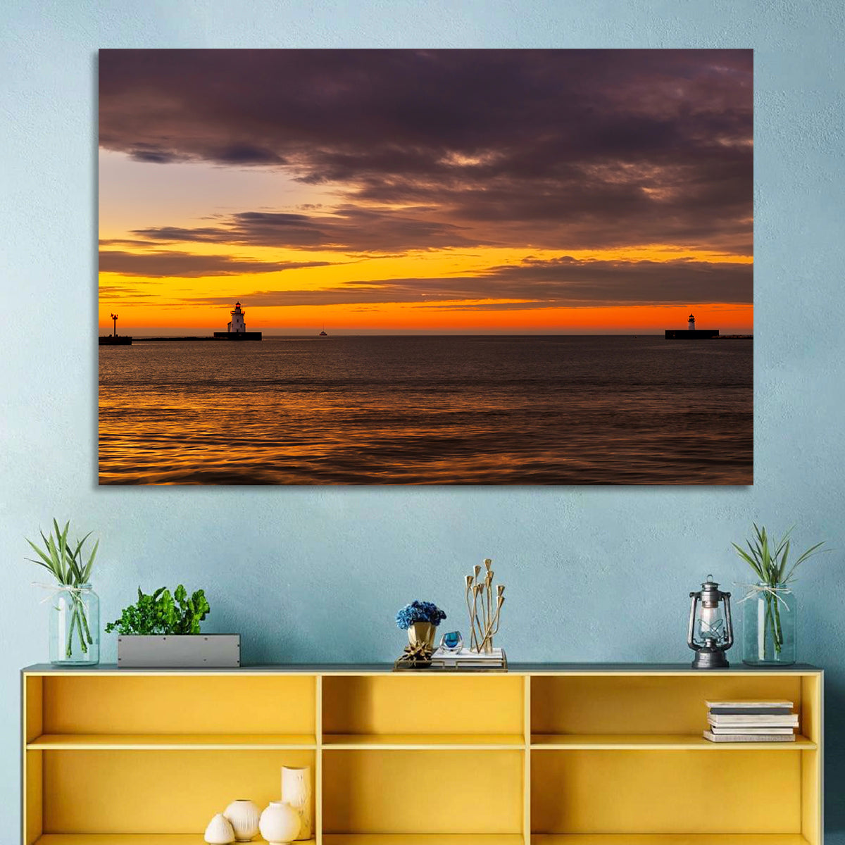 Lake Erie Twin Beacons Wall Art