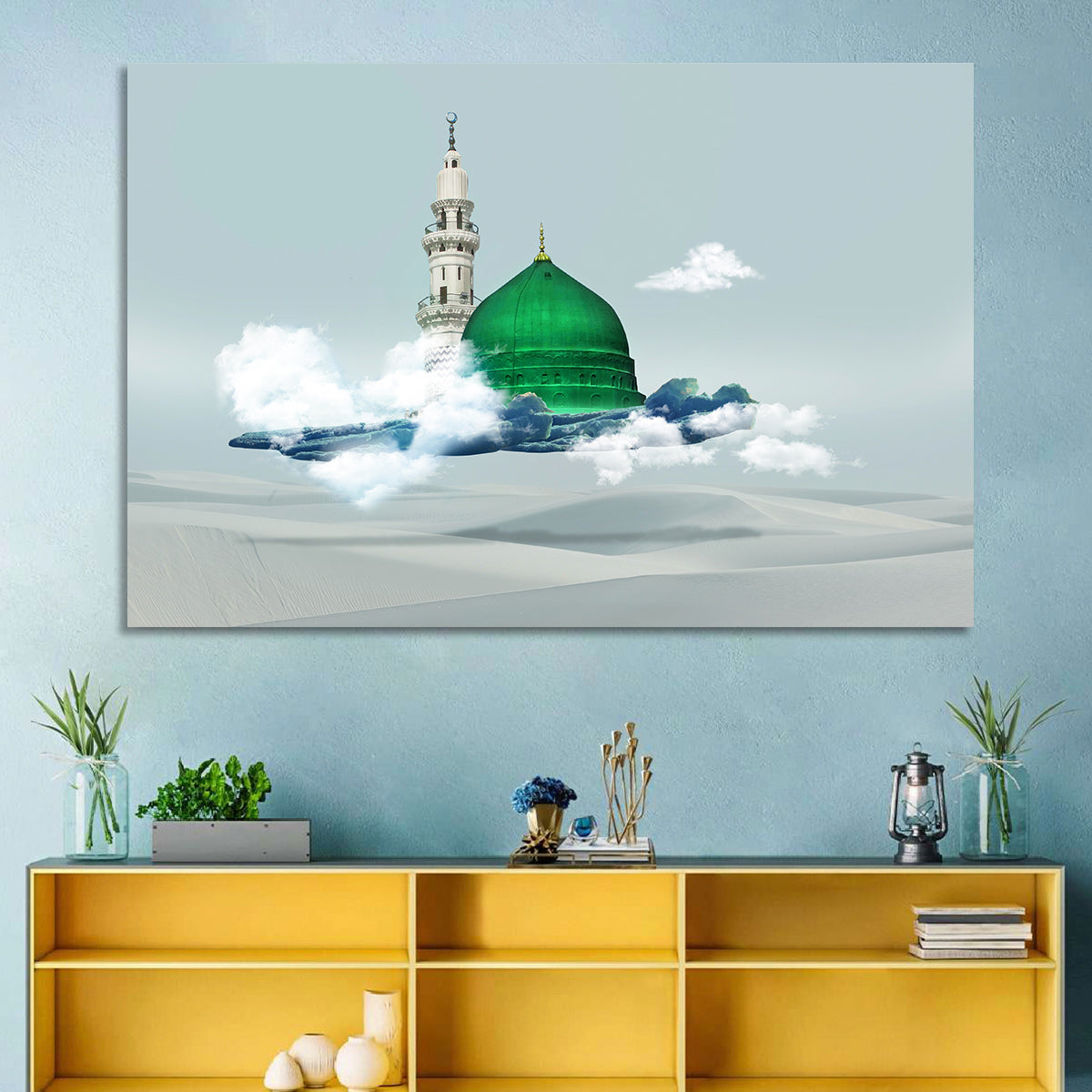 Green Dome of Al-masjid An-nabawi Wall Art