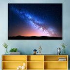Milky Way Over Silhouetted Hills Wall Art