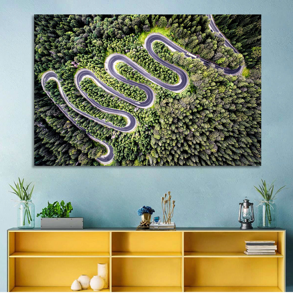 Serpentine Mountain Road Wall Art