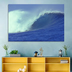 Deep Blue Barrel Wave Wall Art