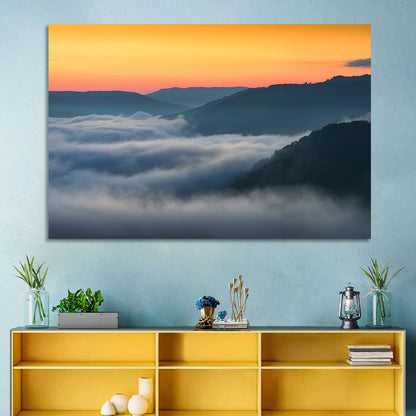 Foggy Mountains West Virginia Wall Art