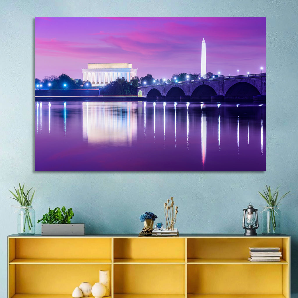 Purple Twilight Washington D.c. Skyline Wall Art