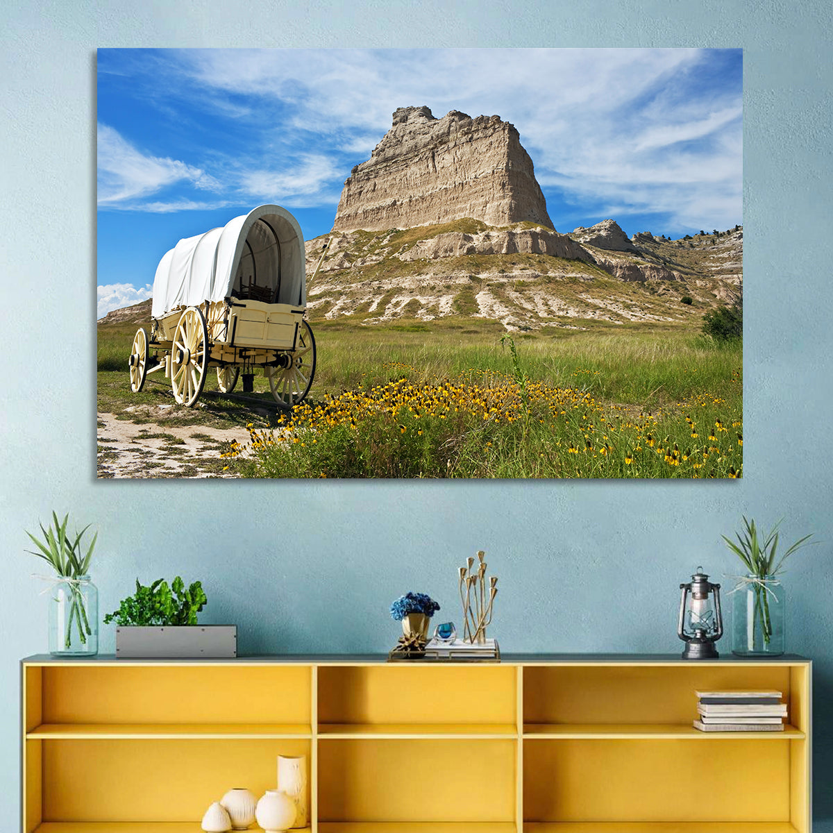 Scotts Bluff National Monument Wall Art in a room, landscape