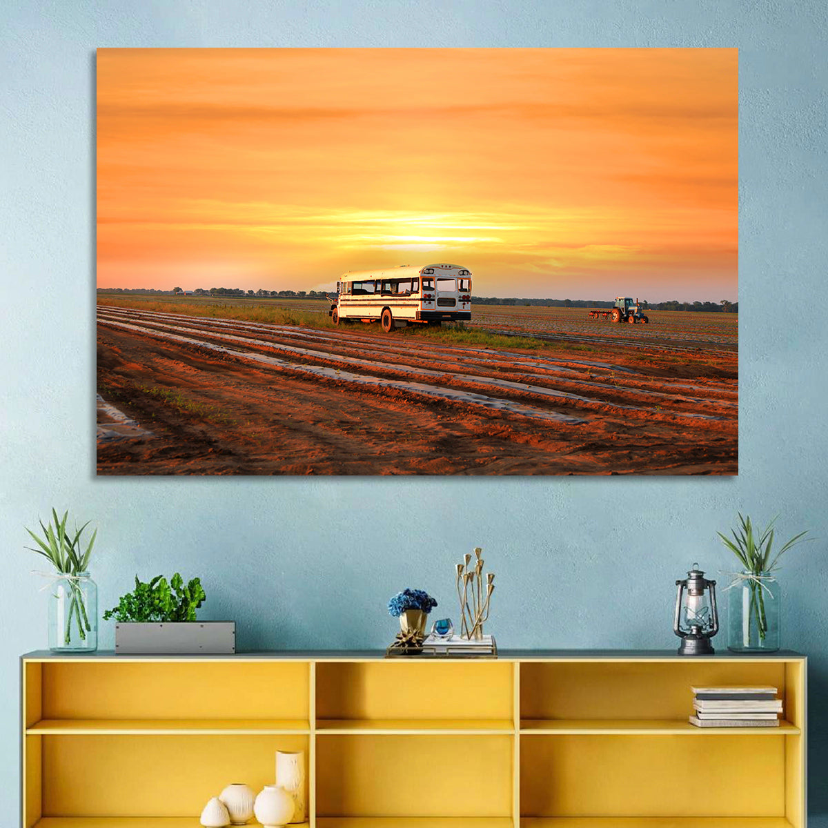 Indiana Farm Field at Golden Hour Wall Art