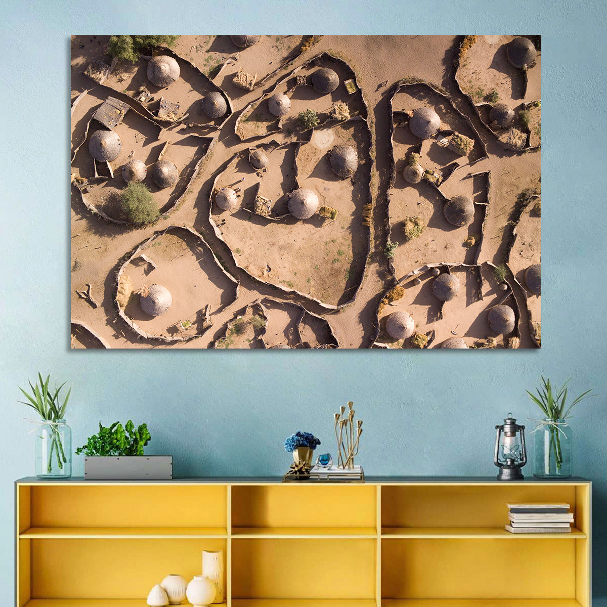 Thatched Huts in Chad Wall Art