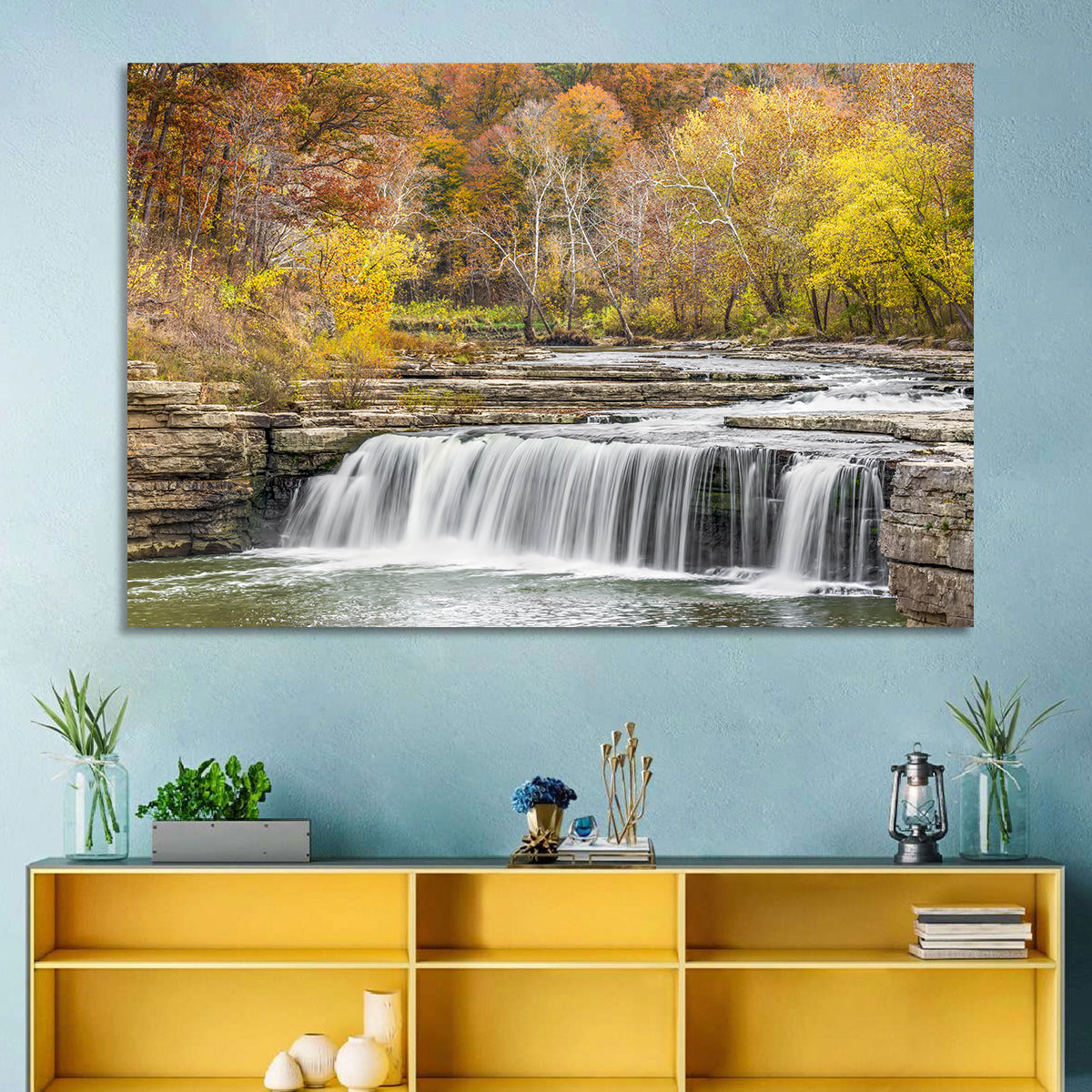 Lower Cataract Waterfall Wall Art in a room, landscape