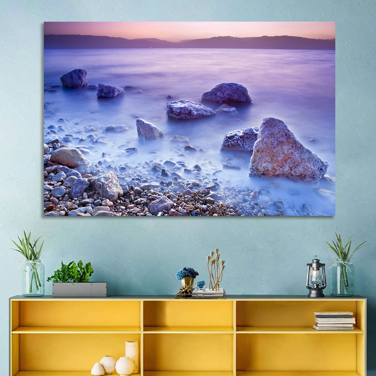 Dead Sea Salt Rocks at Dawn Wall Art