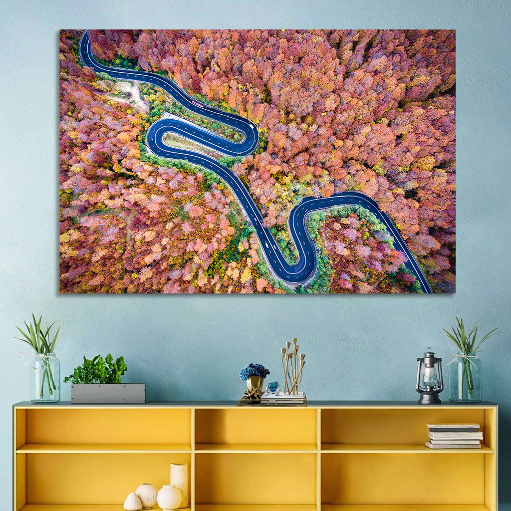 Serpentine Autumn Road Wall Art