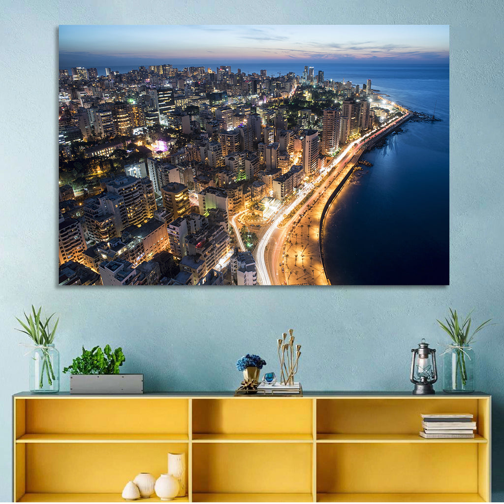 Beirut Corniche at Dusk Wall Art