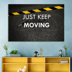 Just Keep Moving Jump Rope Quote Wall Art