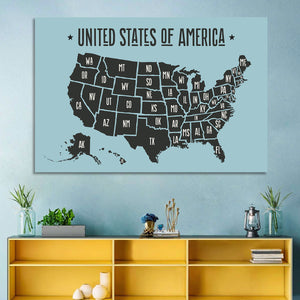 Kids United States Of America Map Wall Art
