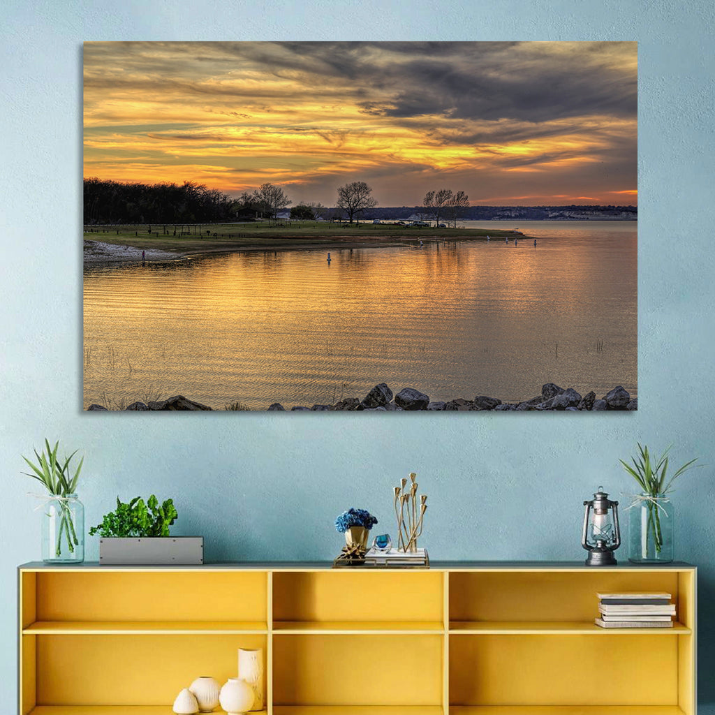 Lake Whitney Sunset Wall Art