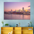 Yokohama Harbor Twilight Wall Art